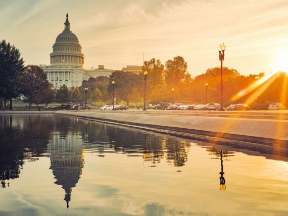 capitol building and reflecting pool in washington d c  usa at sunrise 640172080 59504d093df78cae81f6b3d3